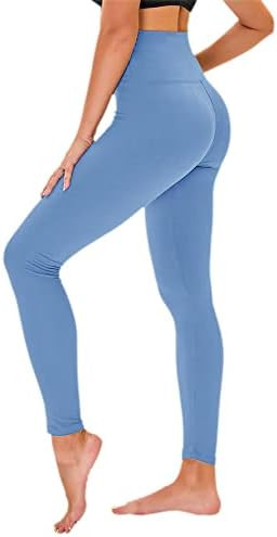 High Waisted Leggings for Women - No See Through Tummy Control Cycling Workout Yoga Pants with Po... | Amazon (US)