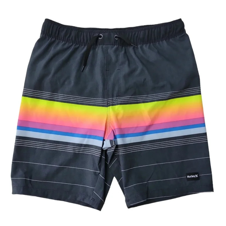 Hurley Boy's UPF50+ Drawstring Waist Pull On Swim Short (Black, 4) | Walmart (US)