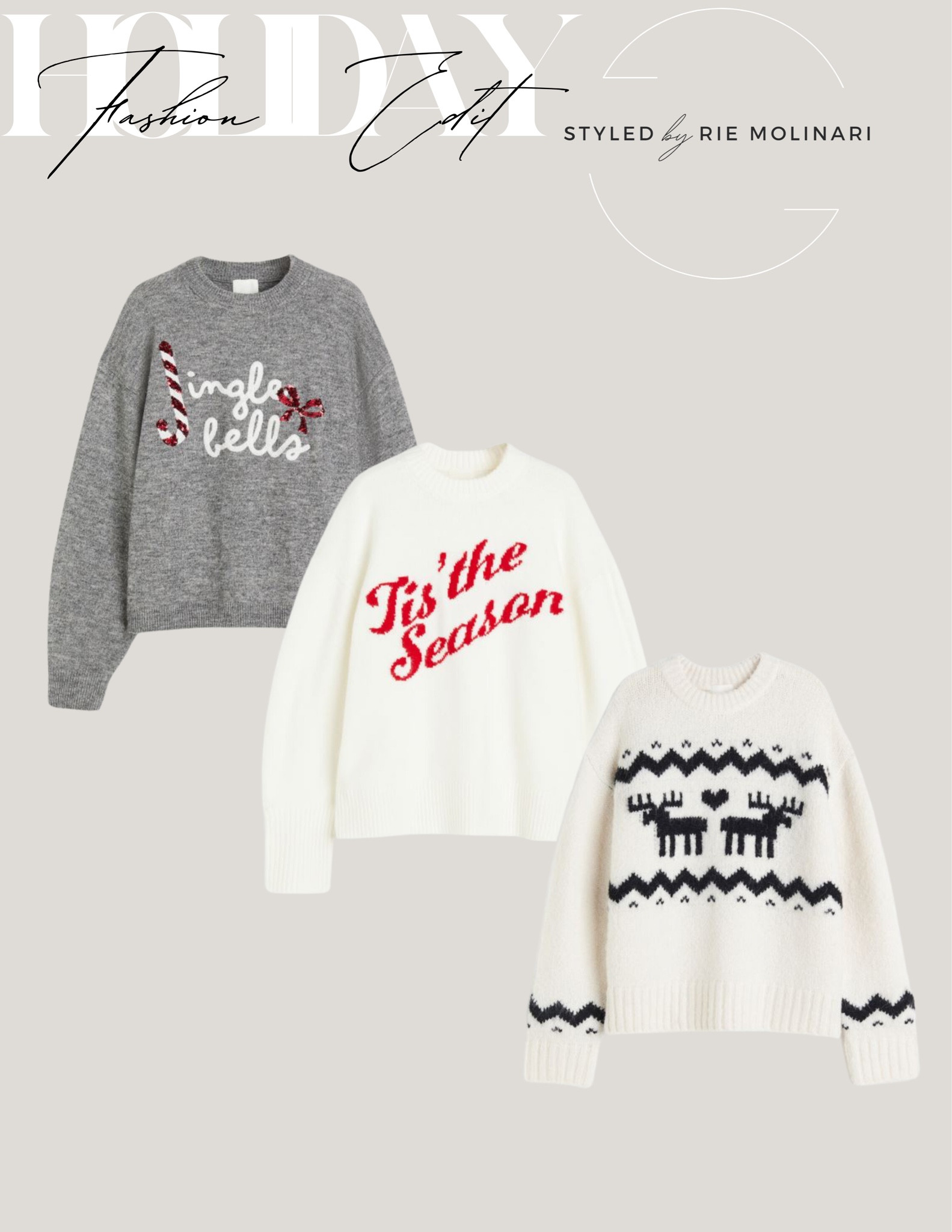 Modern Holiday Sweater finds at H&M! Perfect for the festive season and an Ugly Christmas Sweater party! 

#LTKSeasonal #LTKHoliday