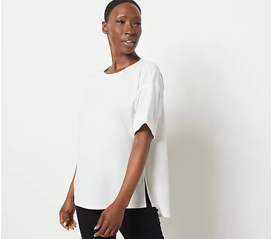 Girl With Curves Knit Perfect Tee - QVC.com | QVC