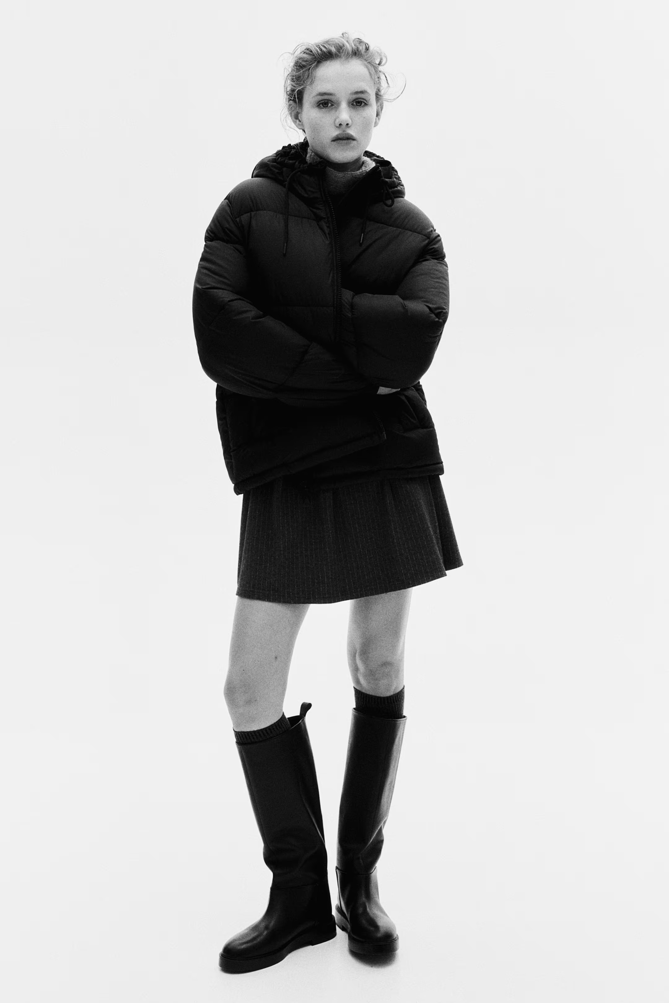 Hooded puffer jacket | H&M (UK, MY, IN, SG, PH, TW, HK)