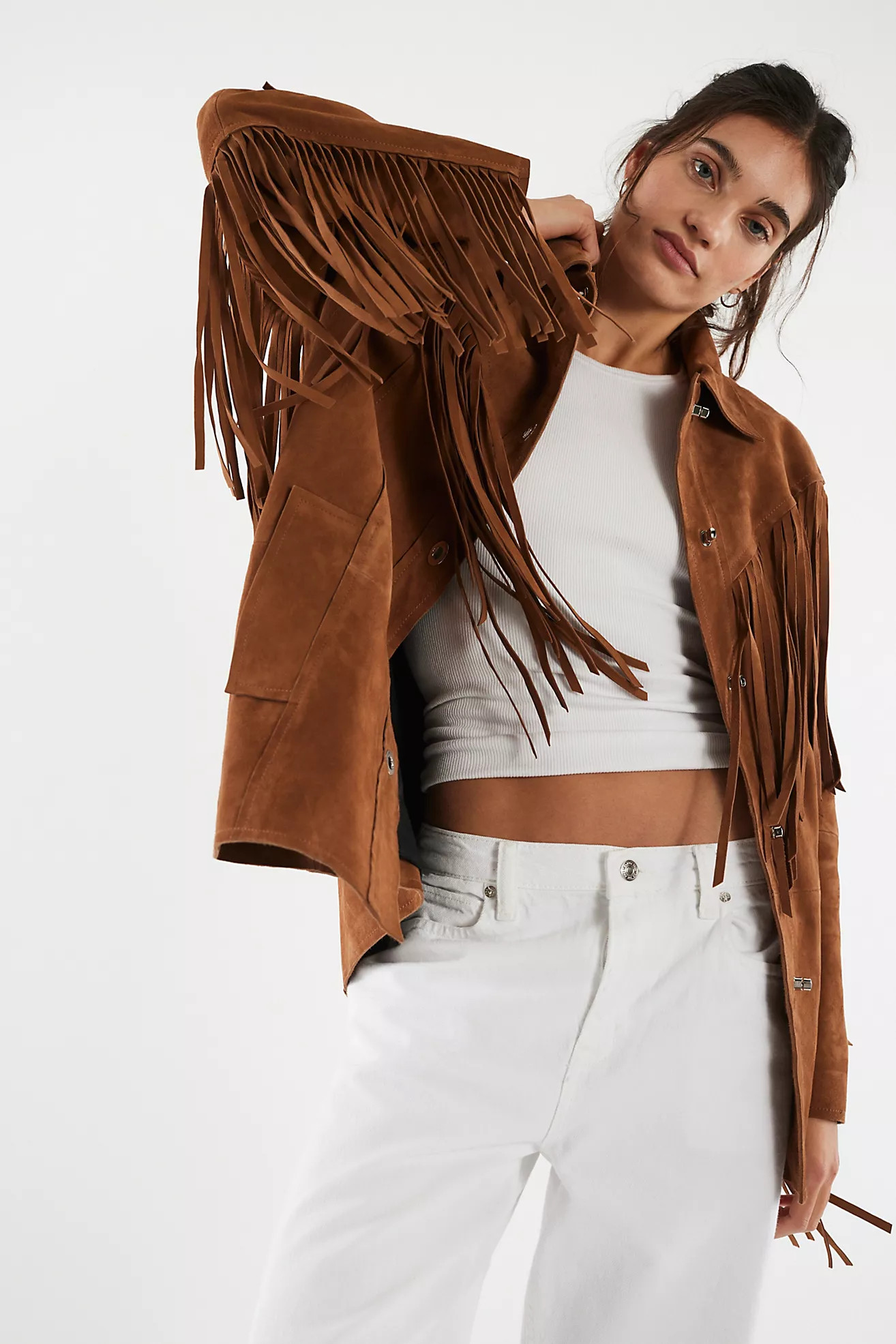 Stand Studio Estee Fringe Jacket | Free People (UK)