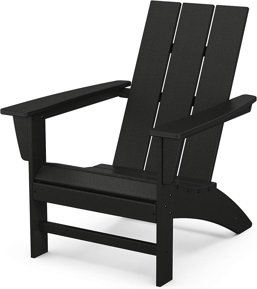 POLYWOOD AD420BL Modern Adirondack Chair, Black | Amazon (US)