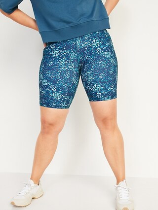High-Waisted Powersoft Side-Pocket Biker Shorts for Women -- 8-inch inseam | Old Navy (US)