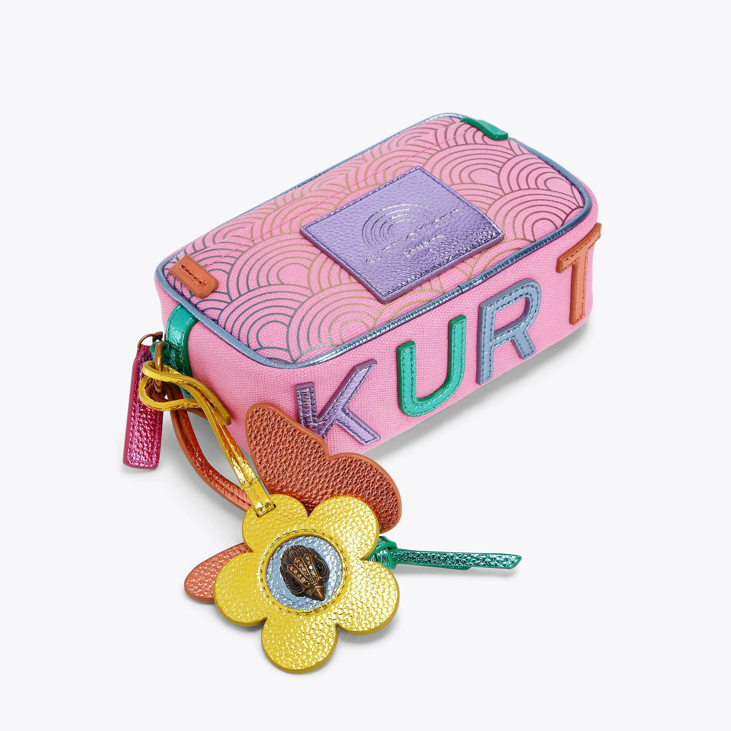 SOUTHBANK SM CAMERA BAG Pink Fabric Cross Body Camera Bag by Kurt Geiger London | Kurt Geiger US