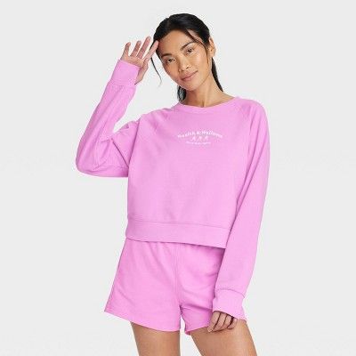 Women's French Terry Crewneck Sweatshirt - All in Motion™ | Target