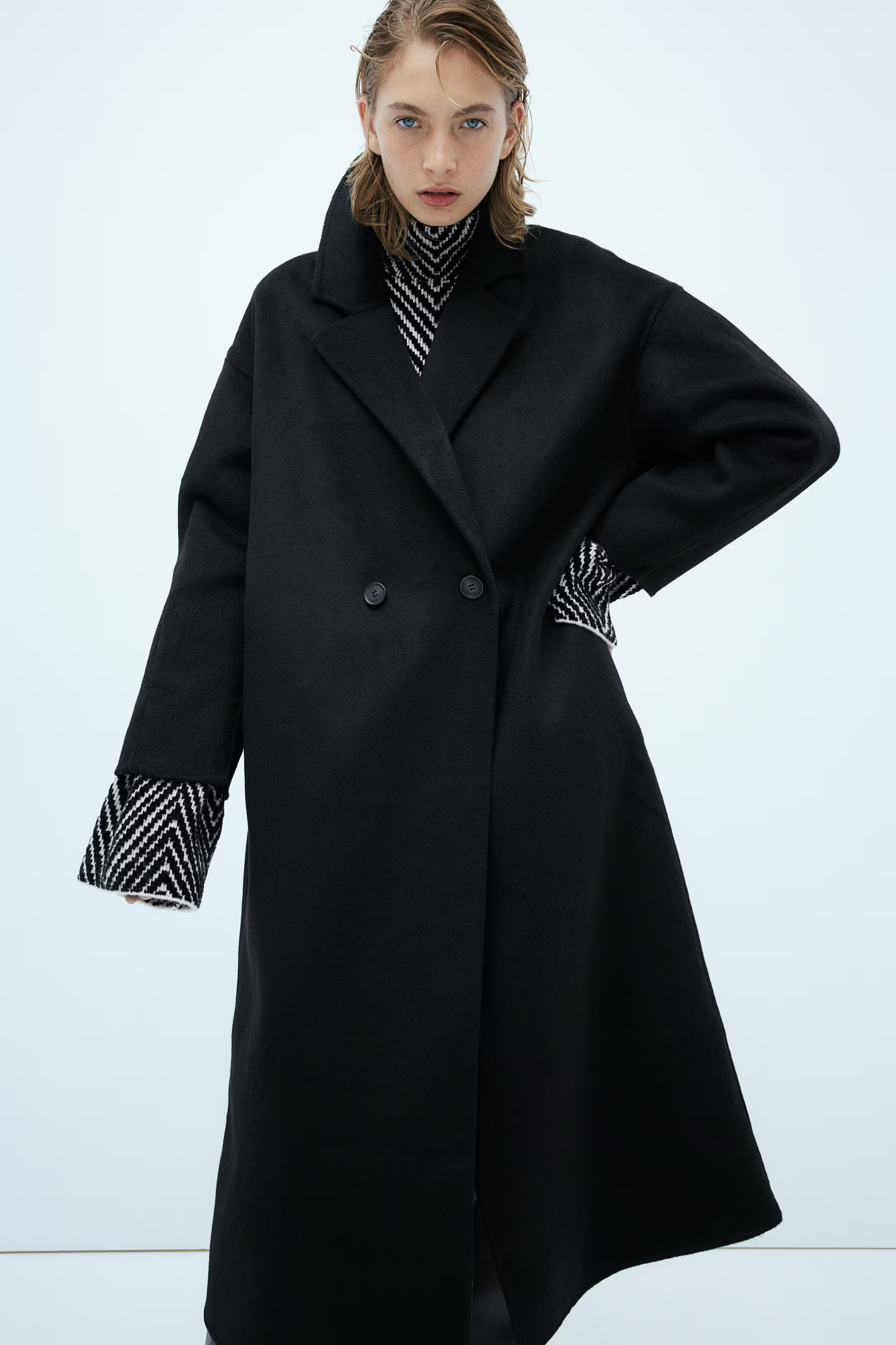 Wool-blend coat - Black - Ladies | H&M GB | H&M (UK, MY, IN, SG, PH, TW, HK)