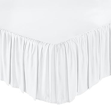 Amazon Basics Ruffled Bed Skirt - Twin, Bright White | Amazon (US)