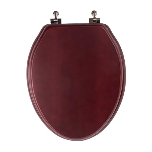 Toilet Seat, Solid Wood, Pine Wood, Matte Finish, Vintage Red Mahogany, PIKLiDS (Elongated) | Amazon (US)