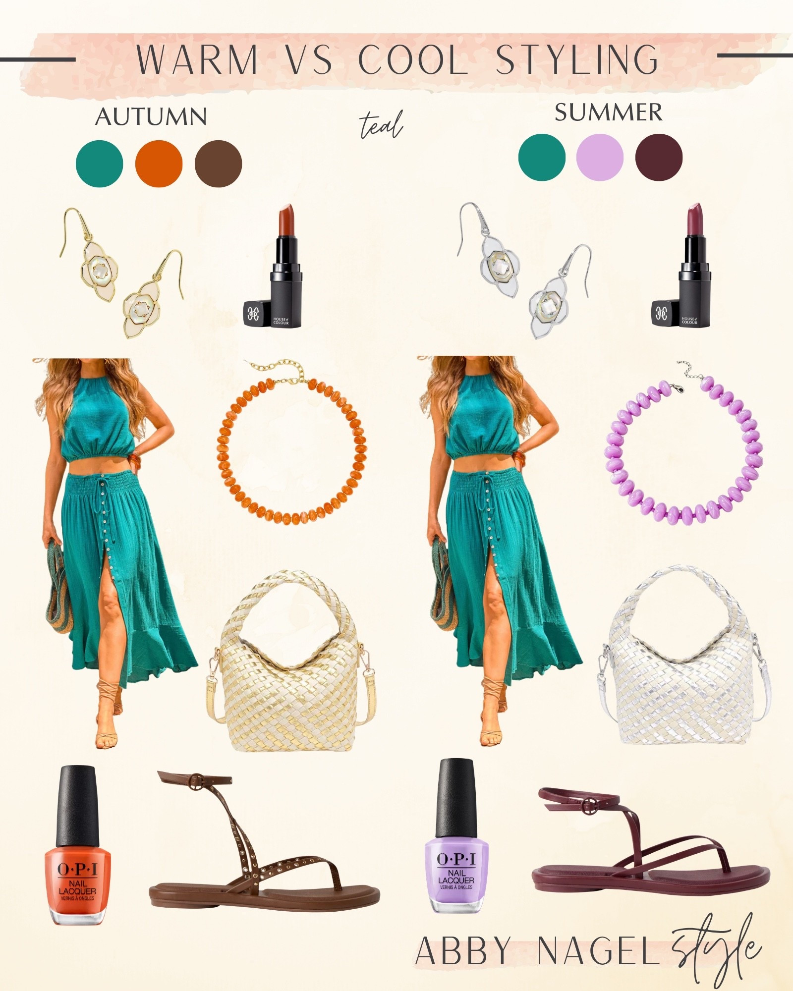Kingfisher/Sea Green …. AKA teal for Autumns & Summers looks great with warm or cool tones!