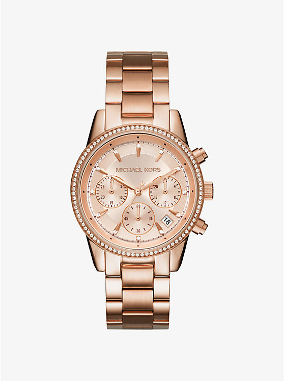 Ritz Rose Gold-Tone Watch | Michael Kors US