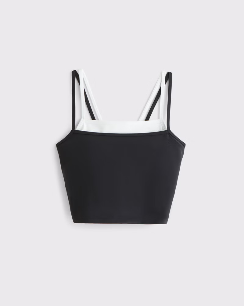 YPB studioFLEX Double-Layered Cami Tank | Abercrombie & Fitch (US)