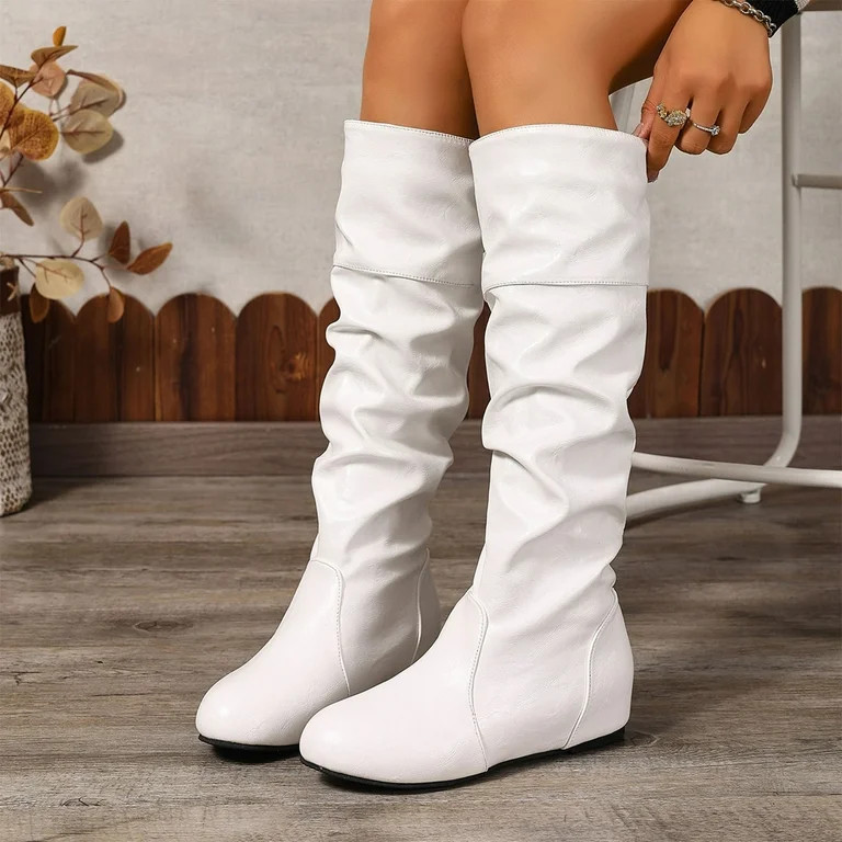 Wowcloth Knee-High Boots for Women – Comfortable Flat Sole Winter New Arrival with Trendy Versa... | Walmart (US)