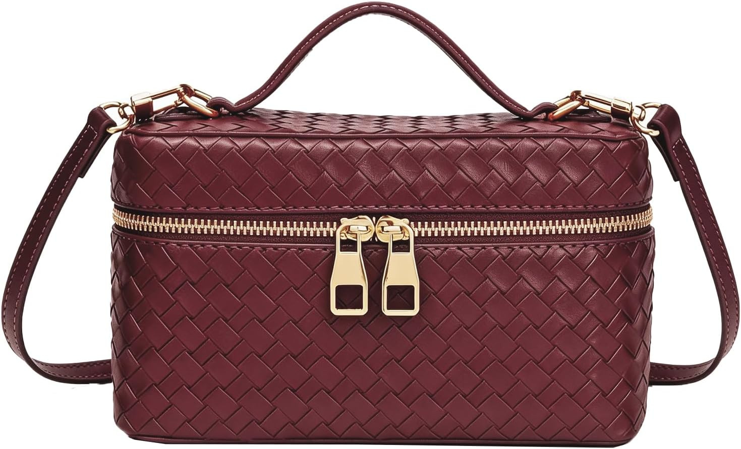 Trendy Shoulder Bags for Women Mini L19 Square Box Satchel Bag Cute PU Leather Crossbody Purse with Adjustable Strap | Amazon (US)