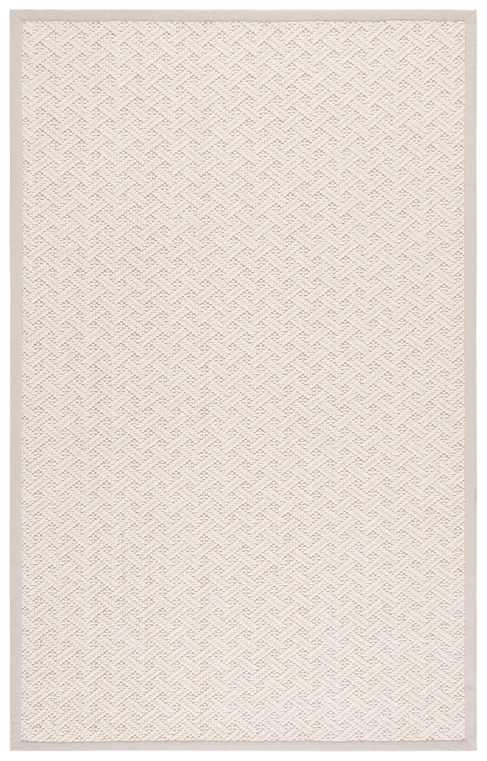 SAFAVIEH Area Rug 8x10 - Natural Fiber Collection - Large - Ivory, Handmade Wool & Jute, Ideal fo... | Amazon (US)
