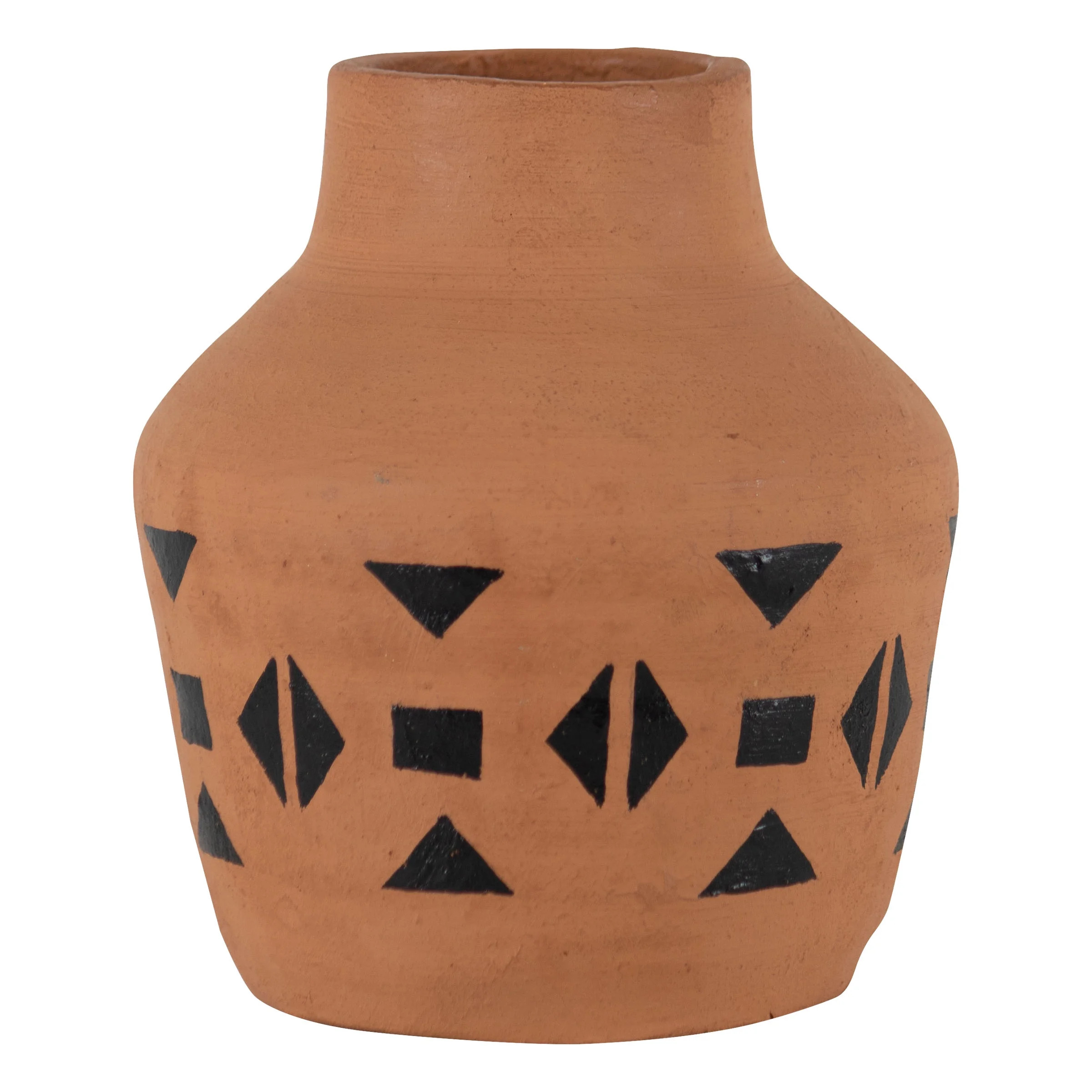 Foreside Home & Garden Natural Handthrown Terracotta Bud Vase with Southwest Pattern - Walmart.co... | Walmart (US)