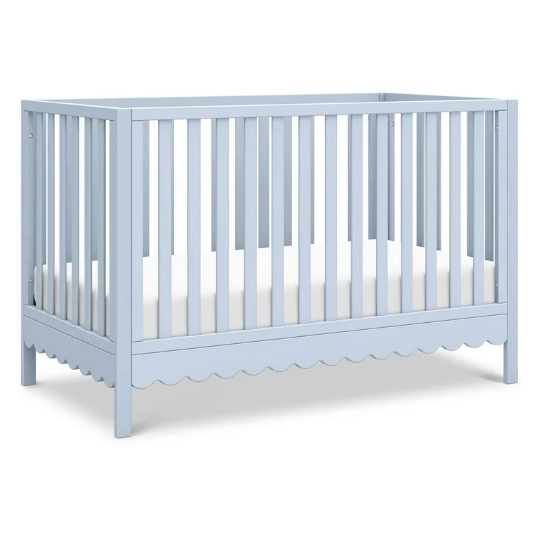 daVinci Sammy Scallop 4 in 1 Convertible Crib, Powder Blue - Walmart.com | Walmart (US)