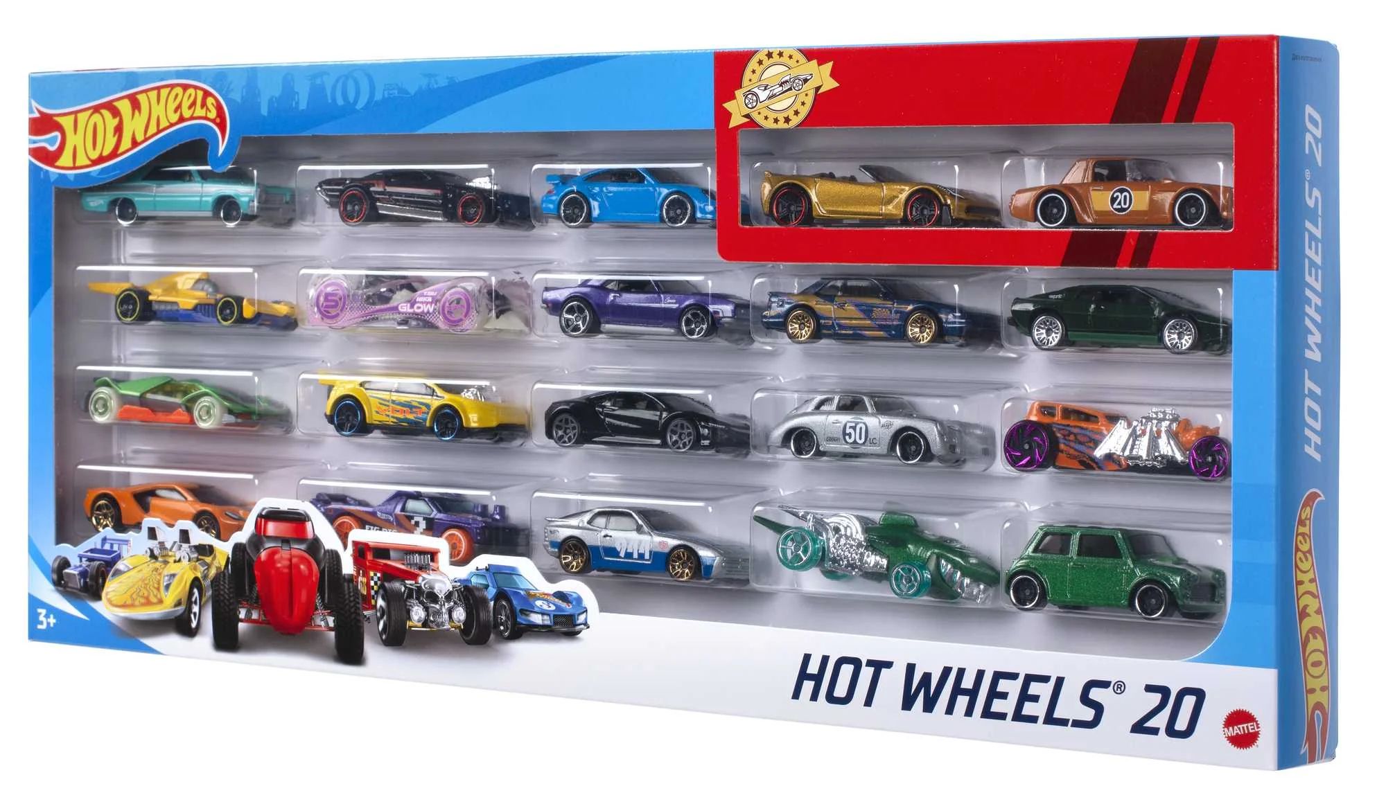 Hot Wheels Set of 20 Toy Sports & Race Cars in 1:64 Scale, Collectible Vehicles (Styles May Vary) | Walmart (US)