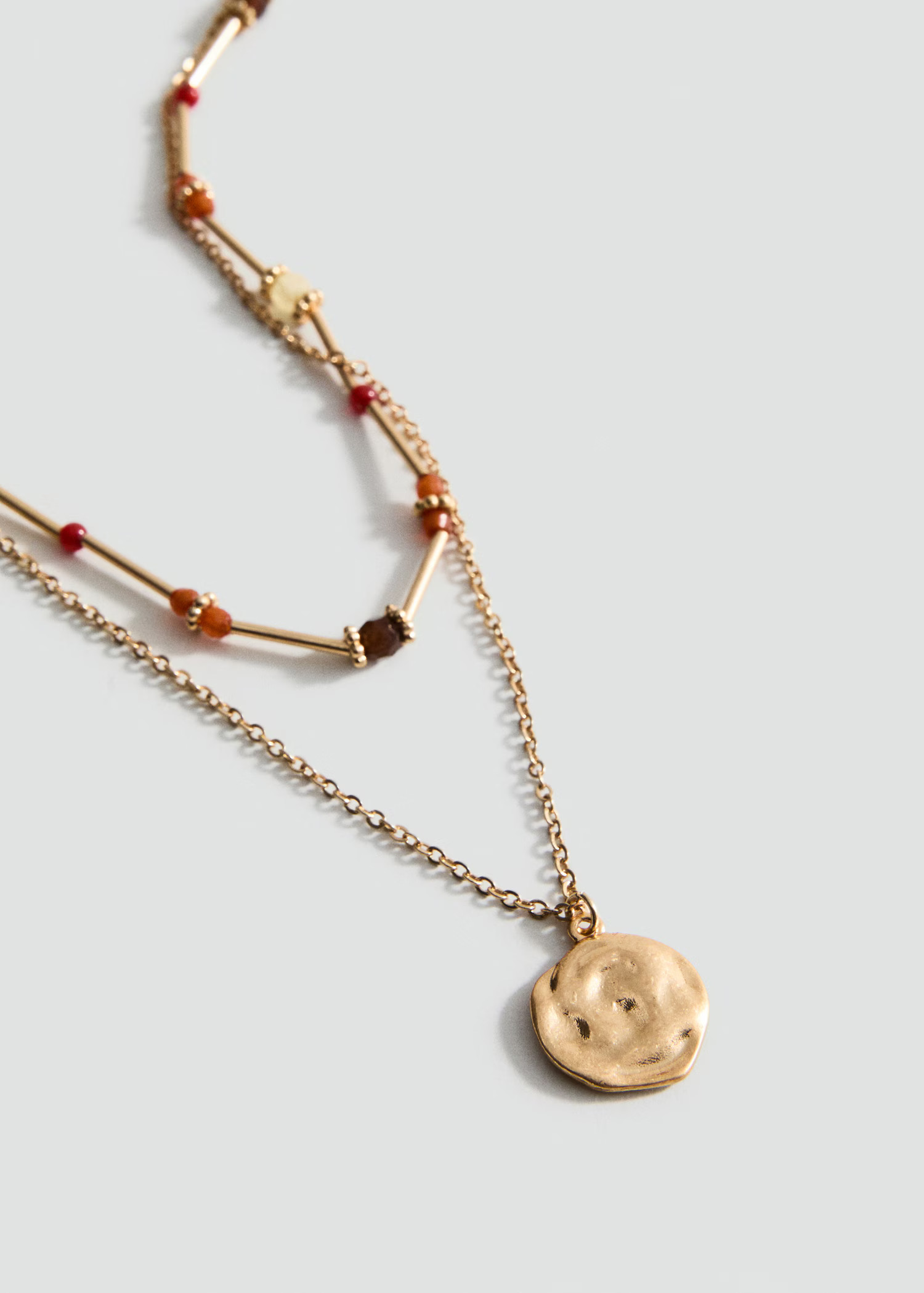 Combined double-pendant necklace - Women | MANGO USA | Mango (US/MX/AU)