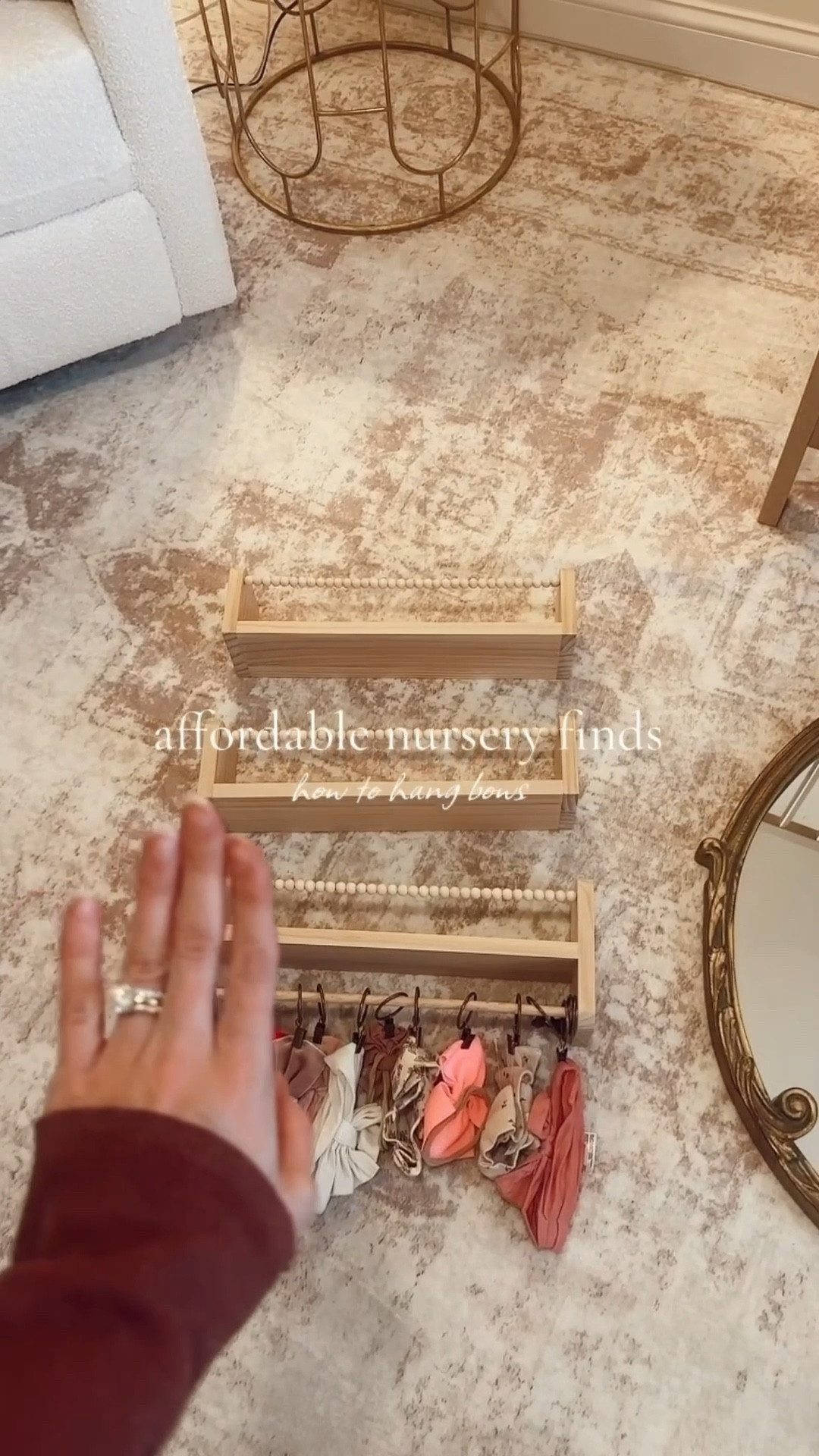 How cute is this shelving from @amazon under $40! And perfect for a little girl nursery to hang her bows! 🎀 we are putting this over her dresser + changing table! Next to her mirror!! 🥰✨💓 also linking what I'll hang on the shelving 🌷

Nursery finds, diy nursery, bow holder / hanger

#LTKBaby #LTKKids #LTKHome