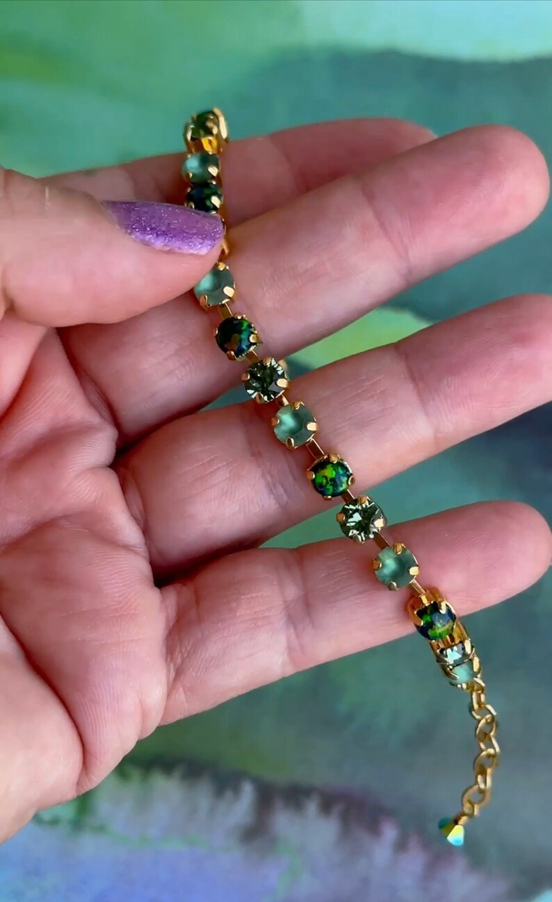 5mm Chameleon Opal Ombre Bracelet Choose Setting Color - Etsy | Etsy (US)