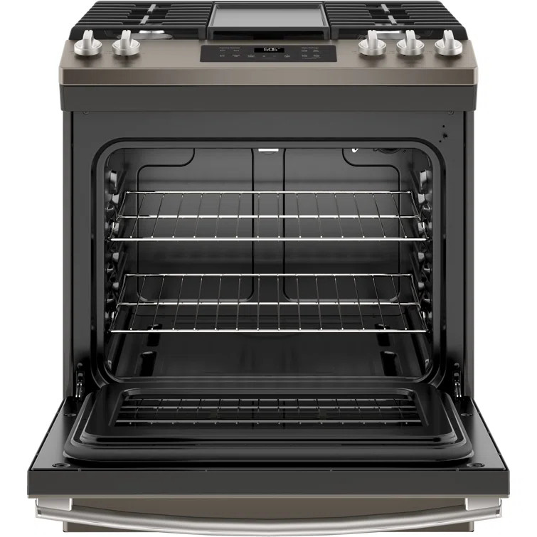 Fingerprint Resistant Slate GE Appliances 30" 5.3 Cubic Feet Gas Slide-In Range (Part number: JGS... | Wayfair North America