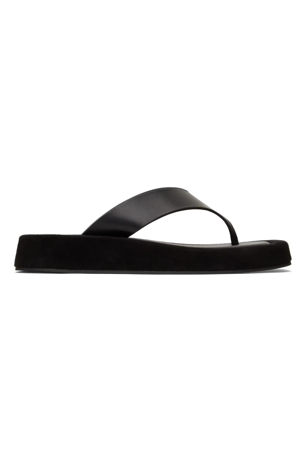 The Row - Black Ginza Sandals | SSENSE