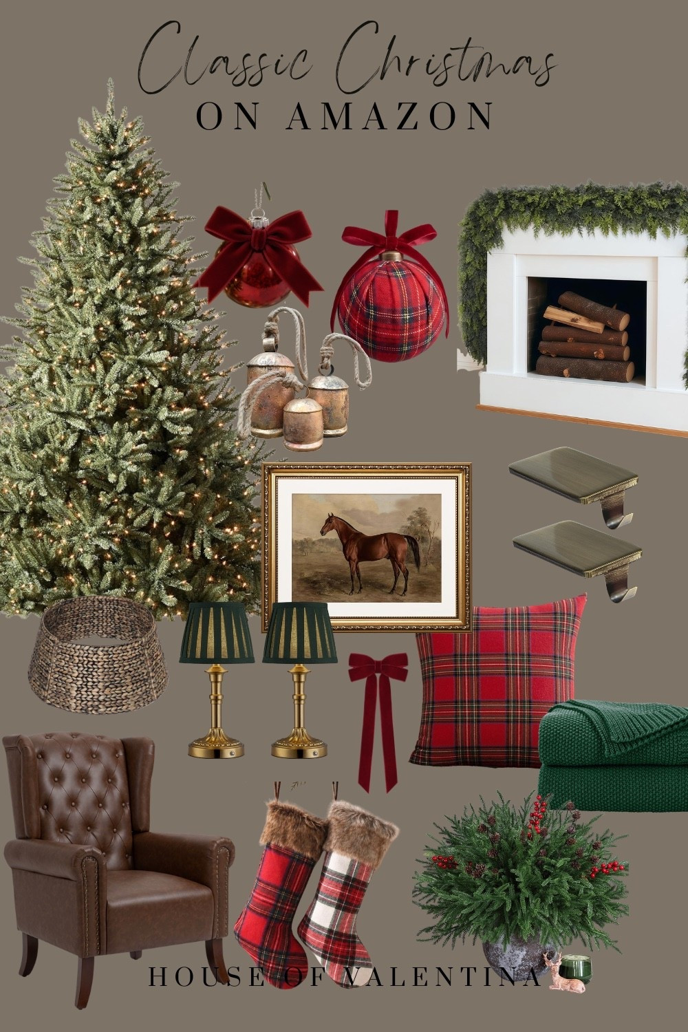 I AM SO READY FOR CHRISTMAS!!!  I’ve been dreaming about a classic, cozy Christmas and these finds are EVERYTHING I want this year! Think rich tartan plaids, deep red velvet bows, gorgeous evergreens, warm brass, leather, and all those nostalgic details that make Christmas feel like magic!

I’m completely obsessed with this mix. It feels timeless, collected, cozy, and just a little bit Ralph Lauren... basically my dream Christmas! 

I seriously want ALL OF IT. Which piece is your favorite?!  

 #LTKSeasonal #LTKHome #LTKSaleAlert