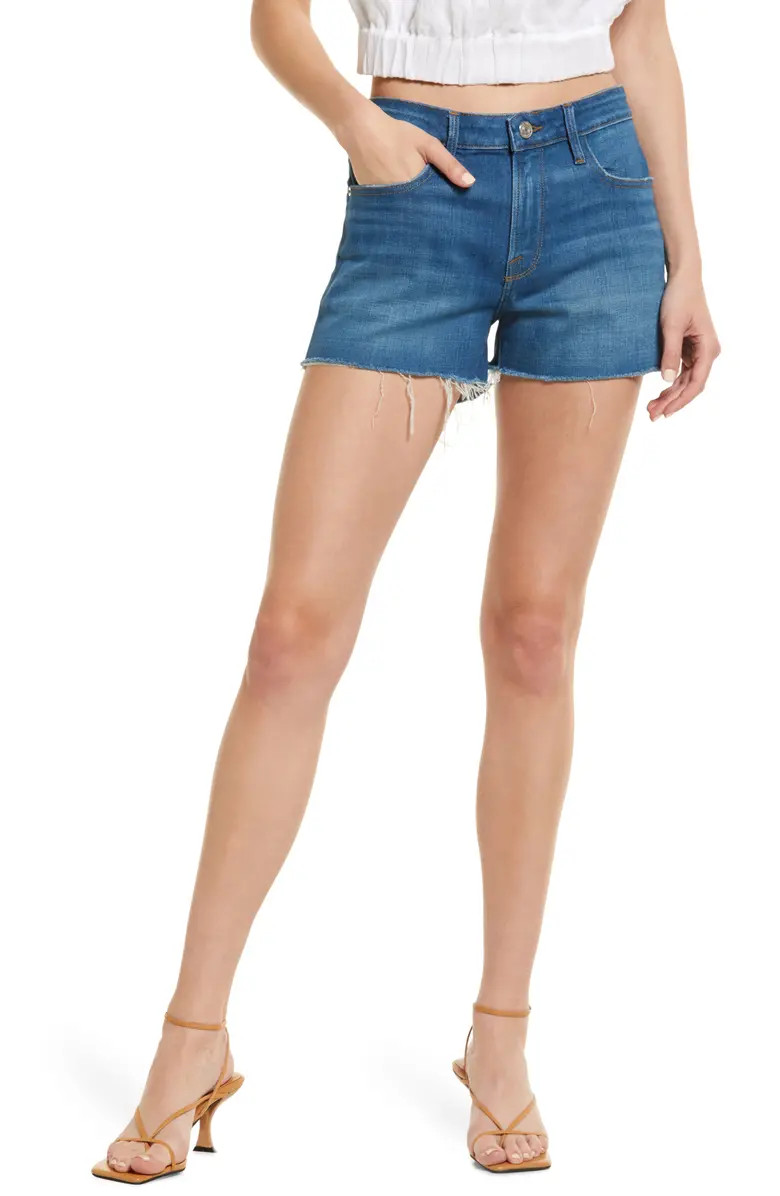 Le Cutoff Fray Hem Denim Shorts | Nordstrom