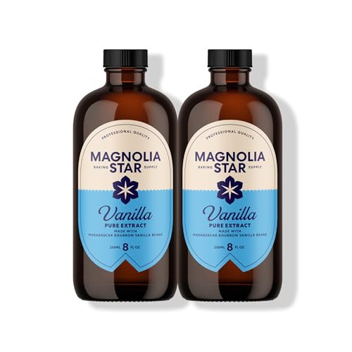 Magnolia-Star Pure Vanilla Extract, 16 oz., Made from Hand-Selected Madagascar Bourbon Beans, Non-GMO and Gluten-Free Baking Vanilla (8oz. Bottles, 2 Ct) | Amazon (US)