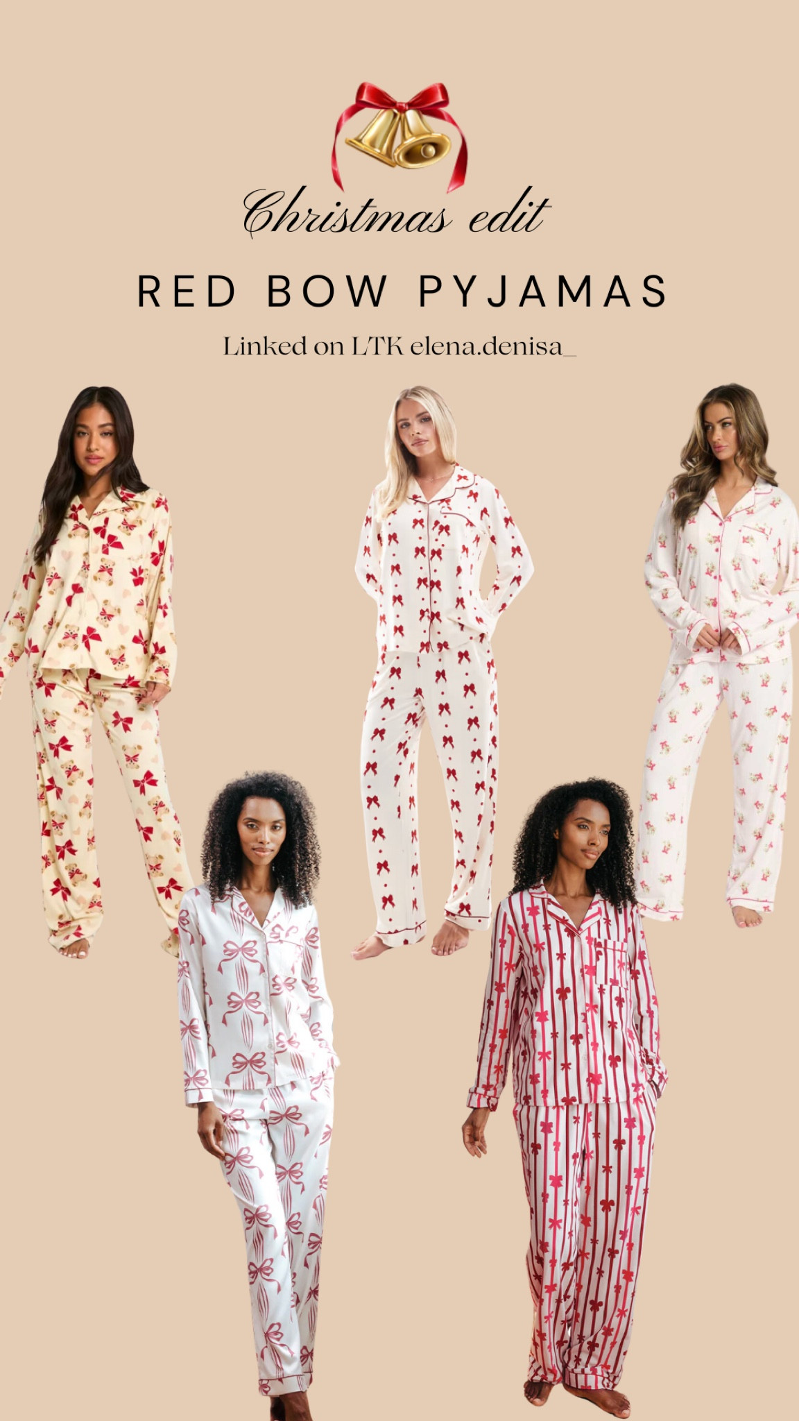 Red bow pyjamas #bowpyjamas #softlife 

#LTKwinter #LTKgiftguide #LTKhome