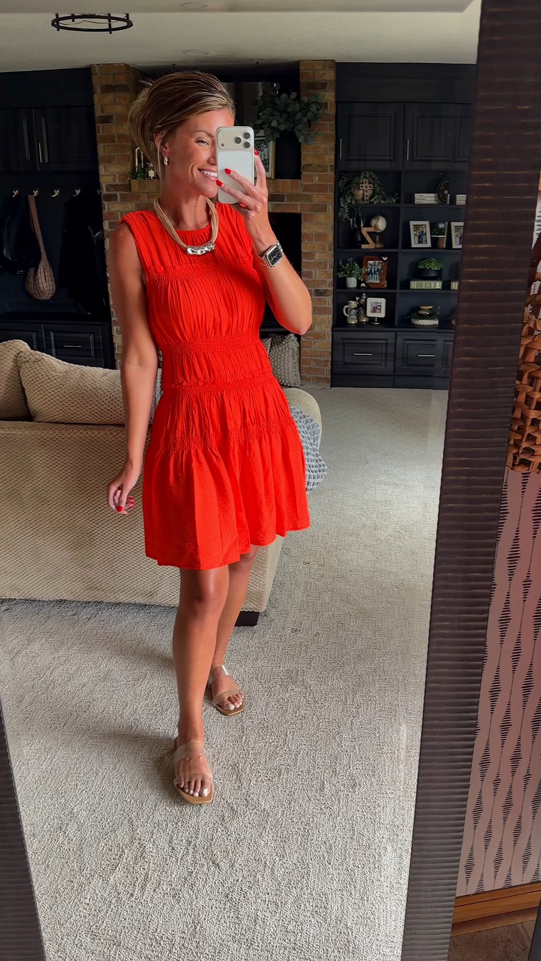 Dress now less than $20. 
Wearing small

#LTKSeasonal #LTKSaleAlert