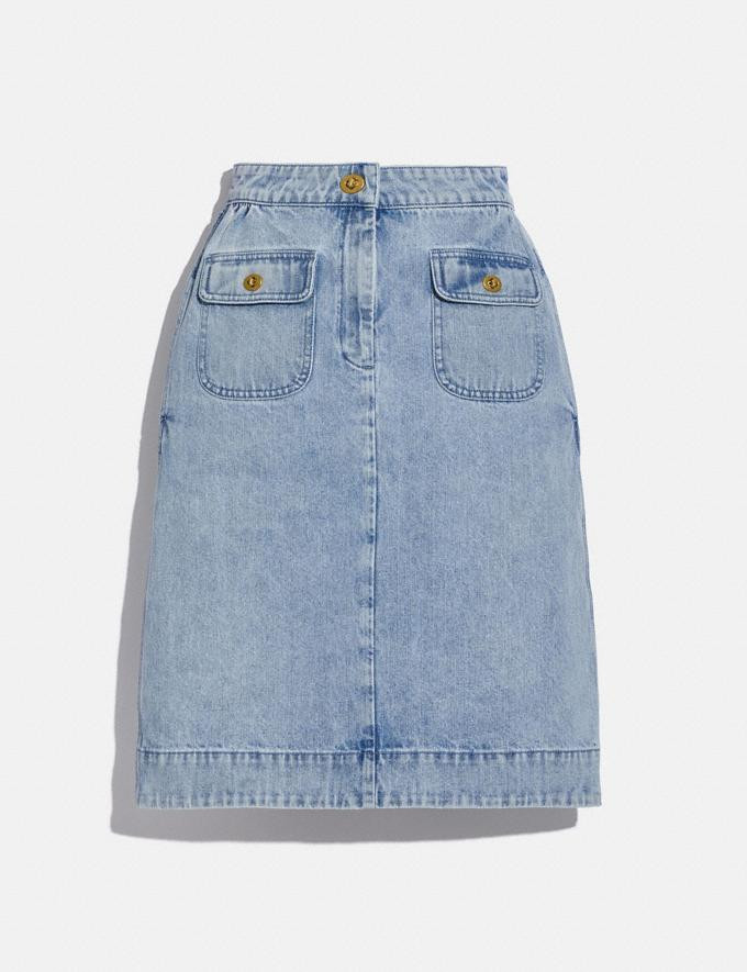 washed denim skirt | Coach (US)