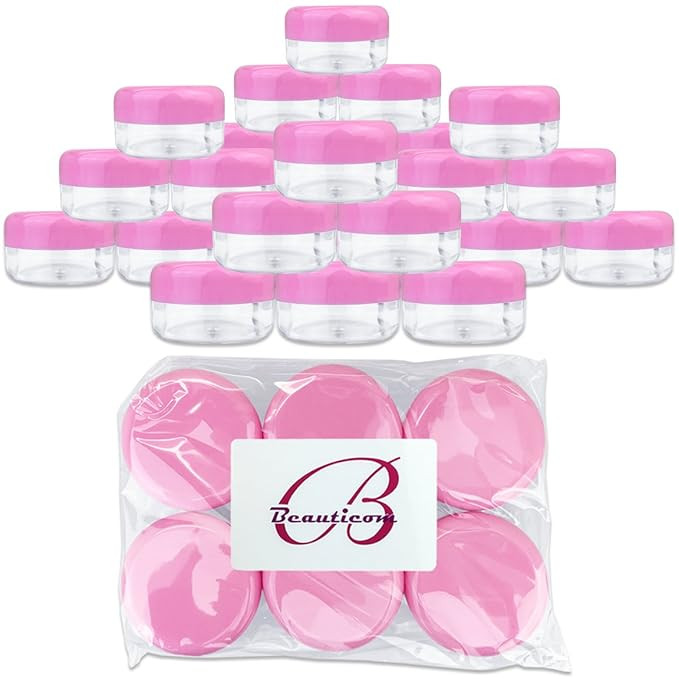 Beauticom 15 gram/15ml Empty Clear Small Round Travel Container Jars with Lids for Make Up Powder... | Amazon (US)