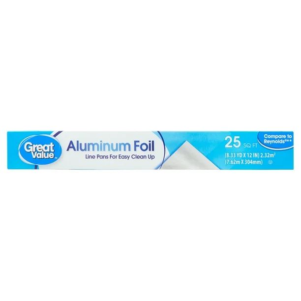 Great Value Aluminum Foil, 25 sq ft - Walmart.com | Walmart (US)