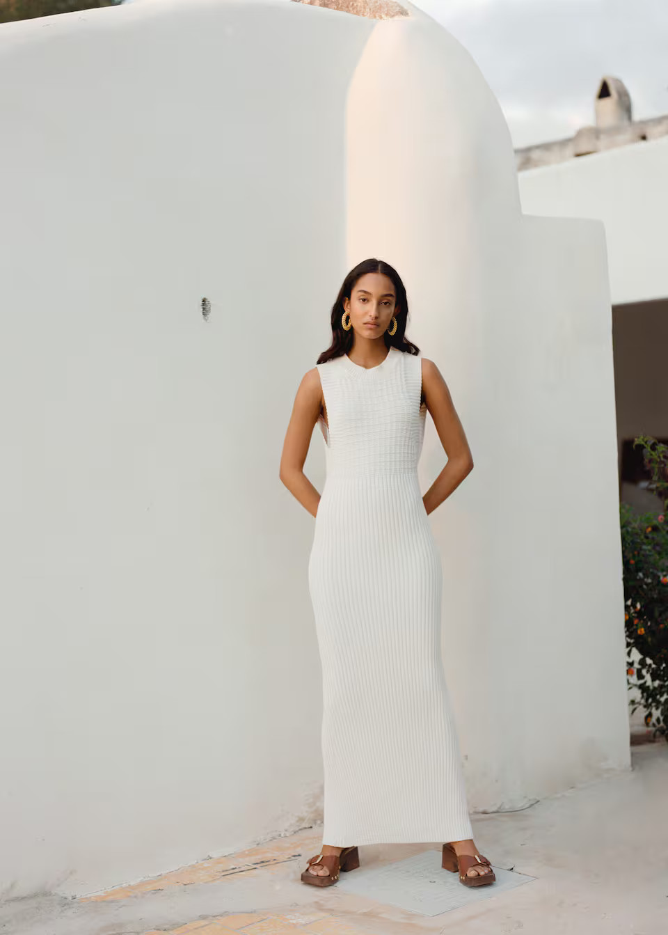 Side slit knit dress | MANGO (US)