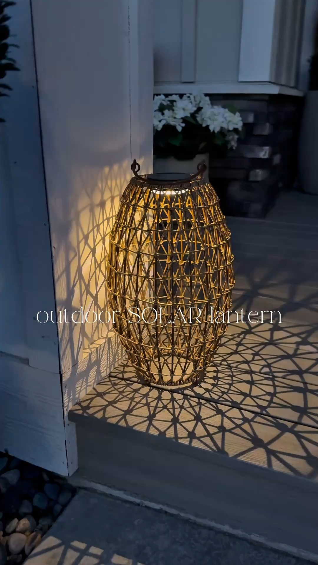 On SALE right now. Gorgeous solar lanterns give off the prettiest nighttime glow ✨