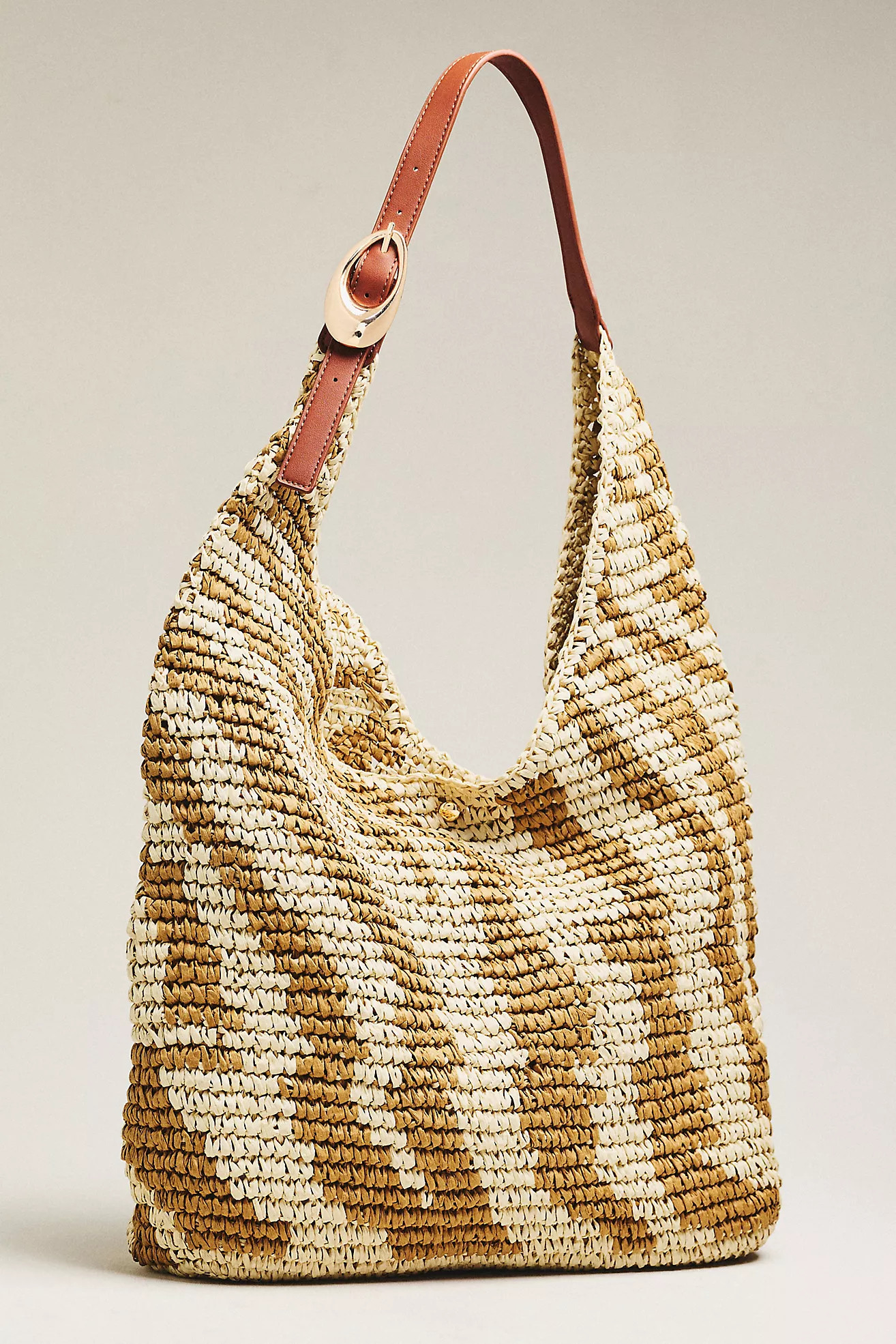 Love Knot Raffia Buckle Slouchy Bag | Anthropologie (US)