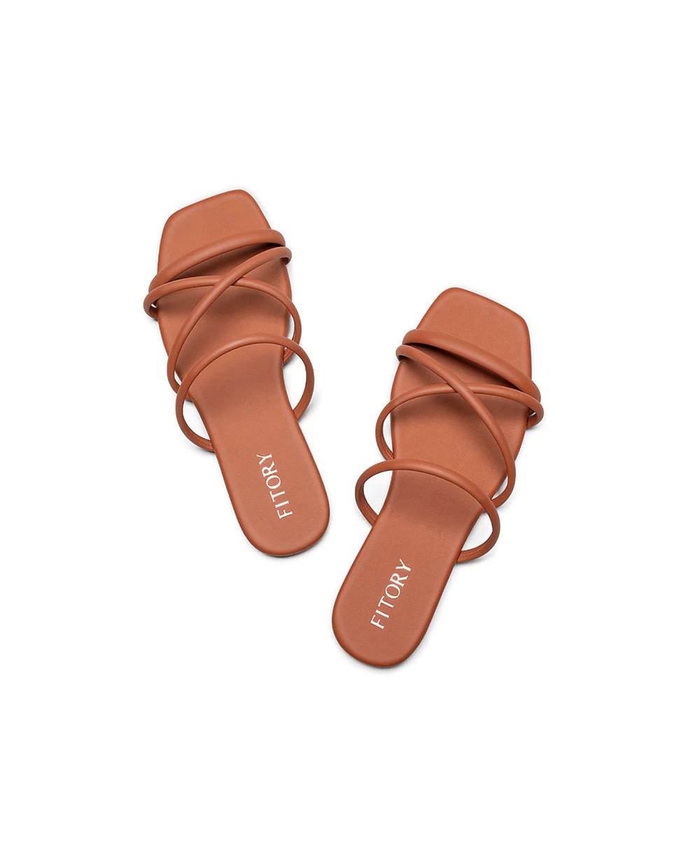 Alexis | Multi Strap Flat Slides | Fitory Footwear US