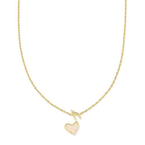Kendra Scott x Dolly Parton Heart Music Note Pink Necklace | HSN