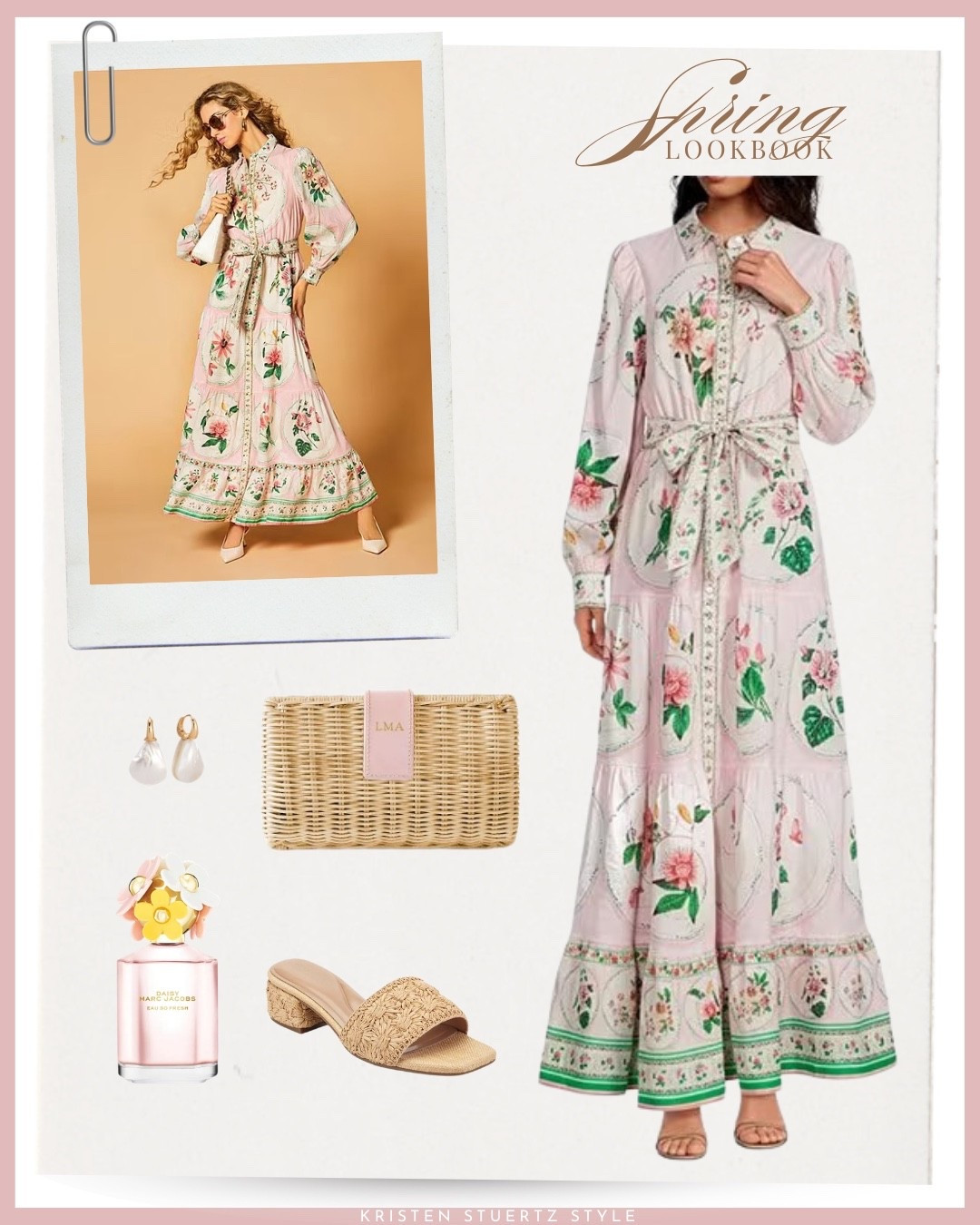 This gorgeous maxi dress is perfect for spring,  summer, baby showers, weddings, and days when you feel like looking a little fancy:) 

I’ve paired this floral maxi dress by A loves A with a wicker clutch by Mark and Graham, block heeled raffia mules and coordinating gold and pearl accessories.

@ltk @Dillards Inc. 

#date night outfits #spring outfits 2026 #spring dresses #easter dress women #vacation outfits beach #ltkshoecrush

#LTKOver40 #LTKootd #LTKTall