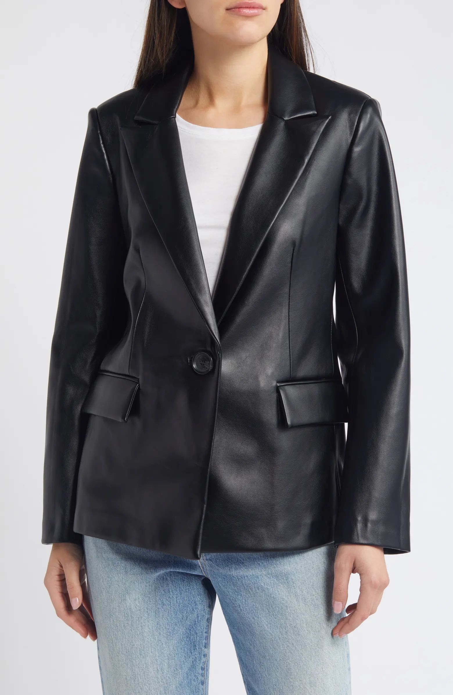 Faux Leather Blazer | Nordstrom