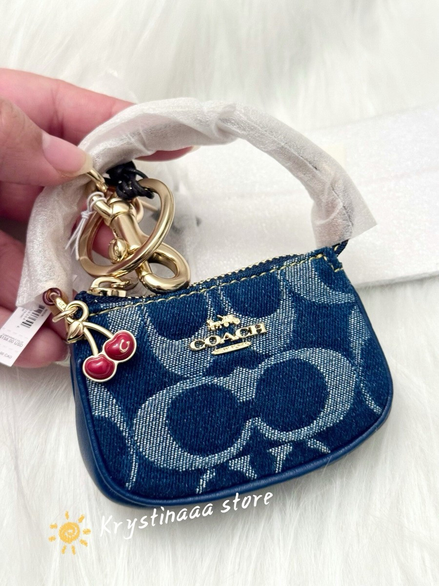 NWT Coach Mini Nolita Bag Charm In Signature Denim CZ085 | eBay US