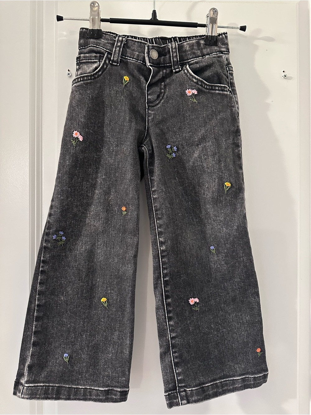 Cat & Jack Black Embroidered Floral Jeans | Poshmark
