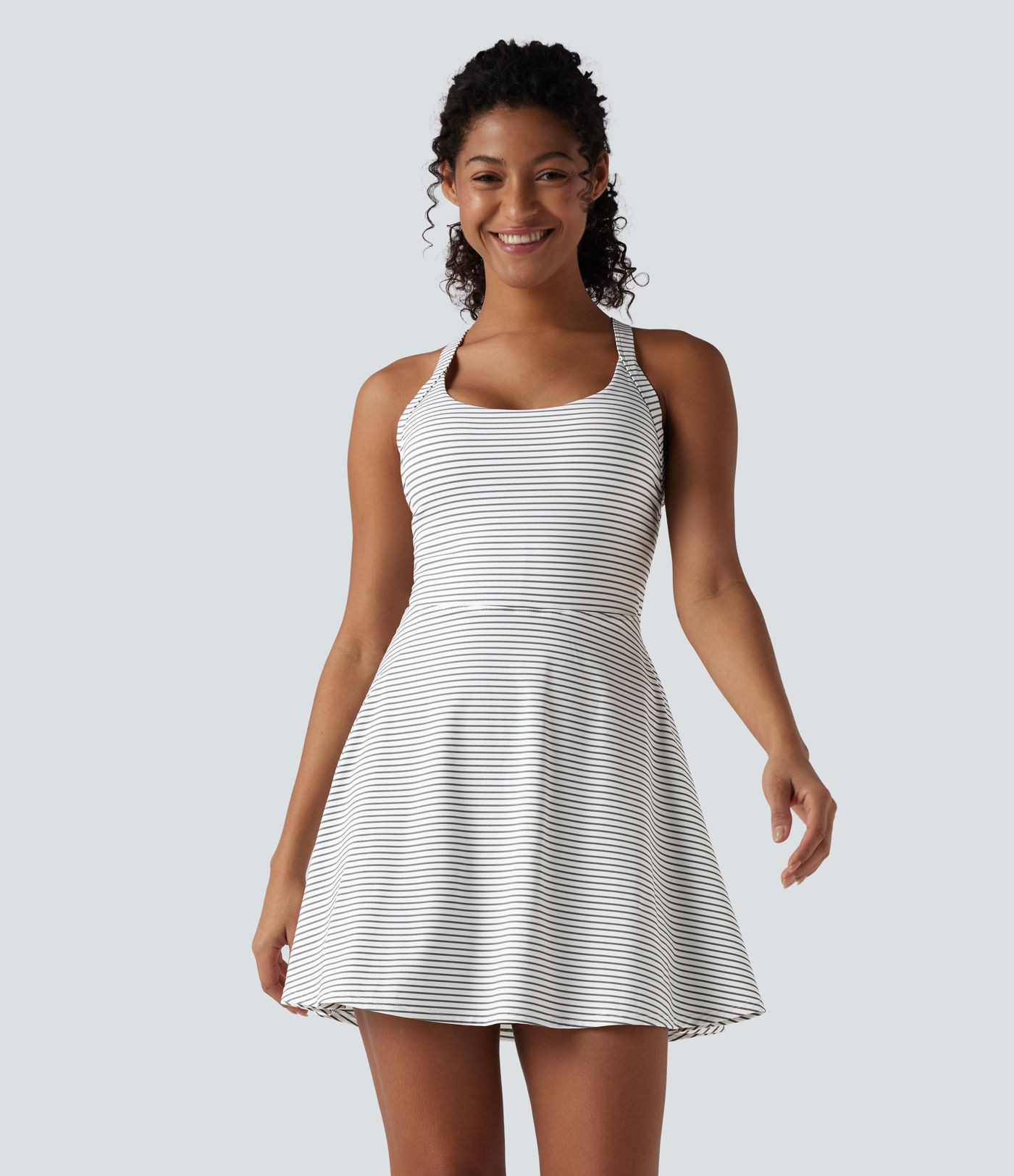 Women’s Stripe 2-in-1 Mini Dance Active Dress-Easy Peezy Edition - Halara | HALARA