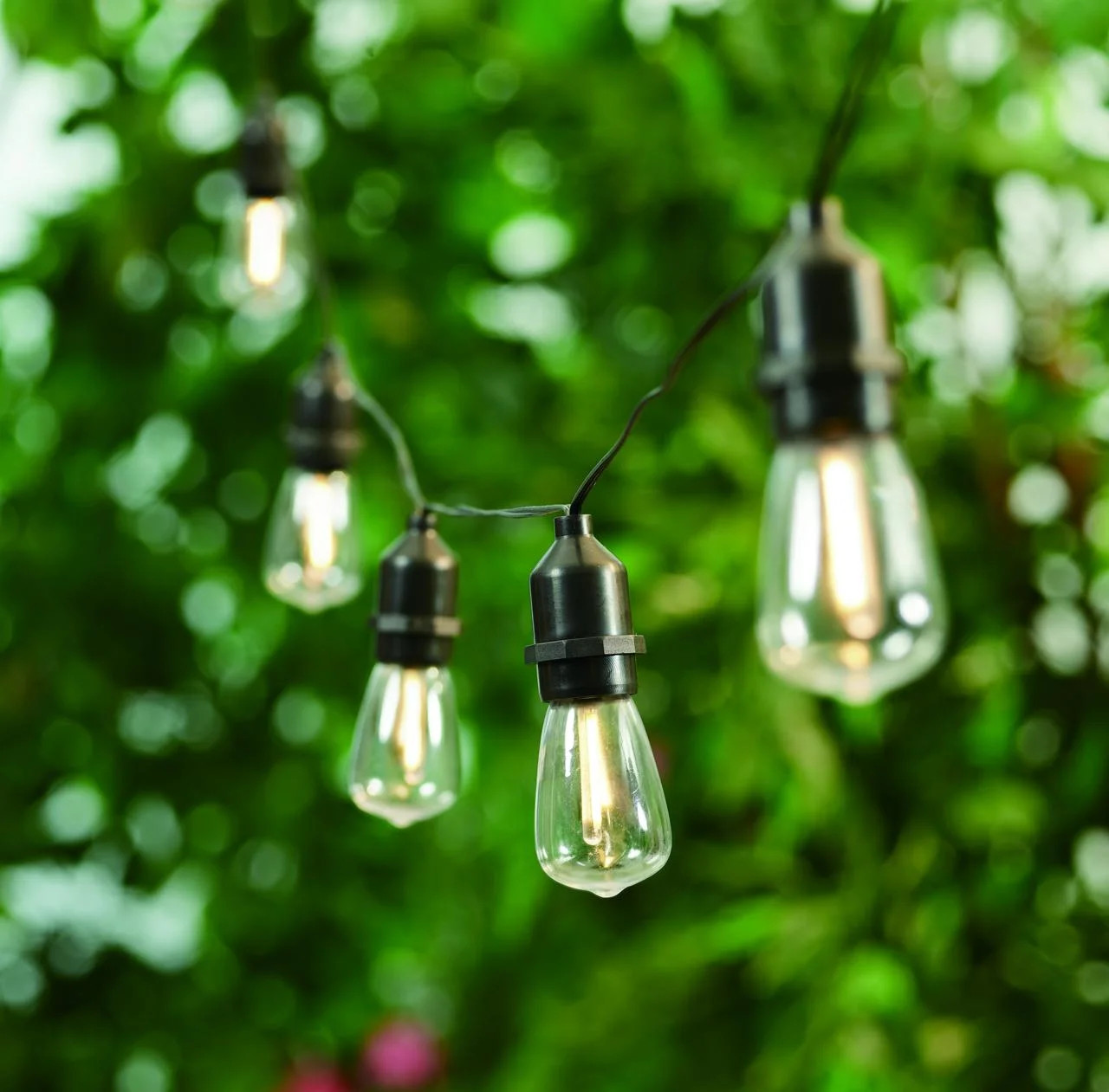 Better Homes & Gardens 15-Count Solar Powered Shatterproof Edison Bulb Outdoor String Lights | Walmart (US)