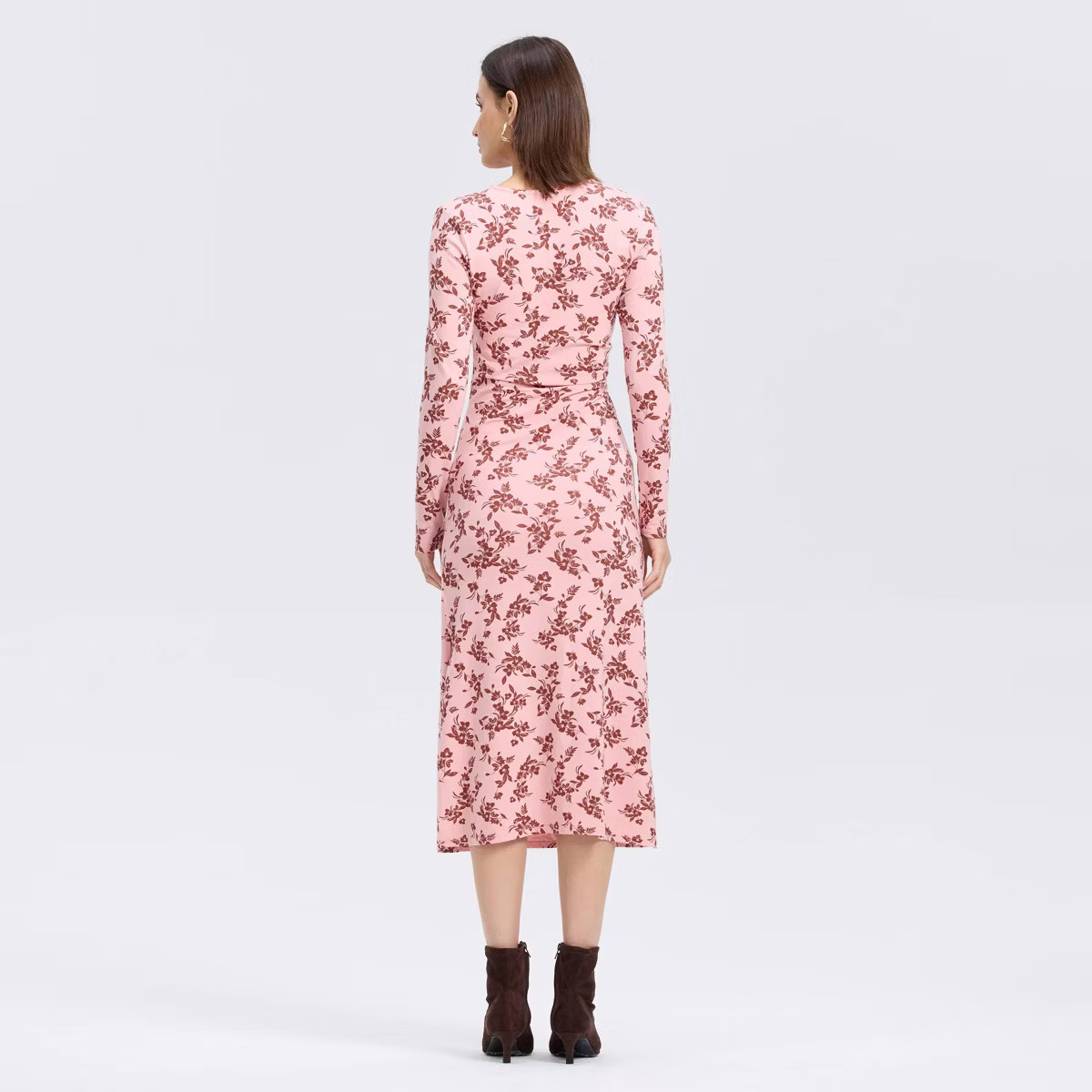 Women's Long Sleeve Twisted Midi Bodycon Dress - A New Day™ | Target