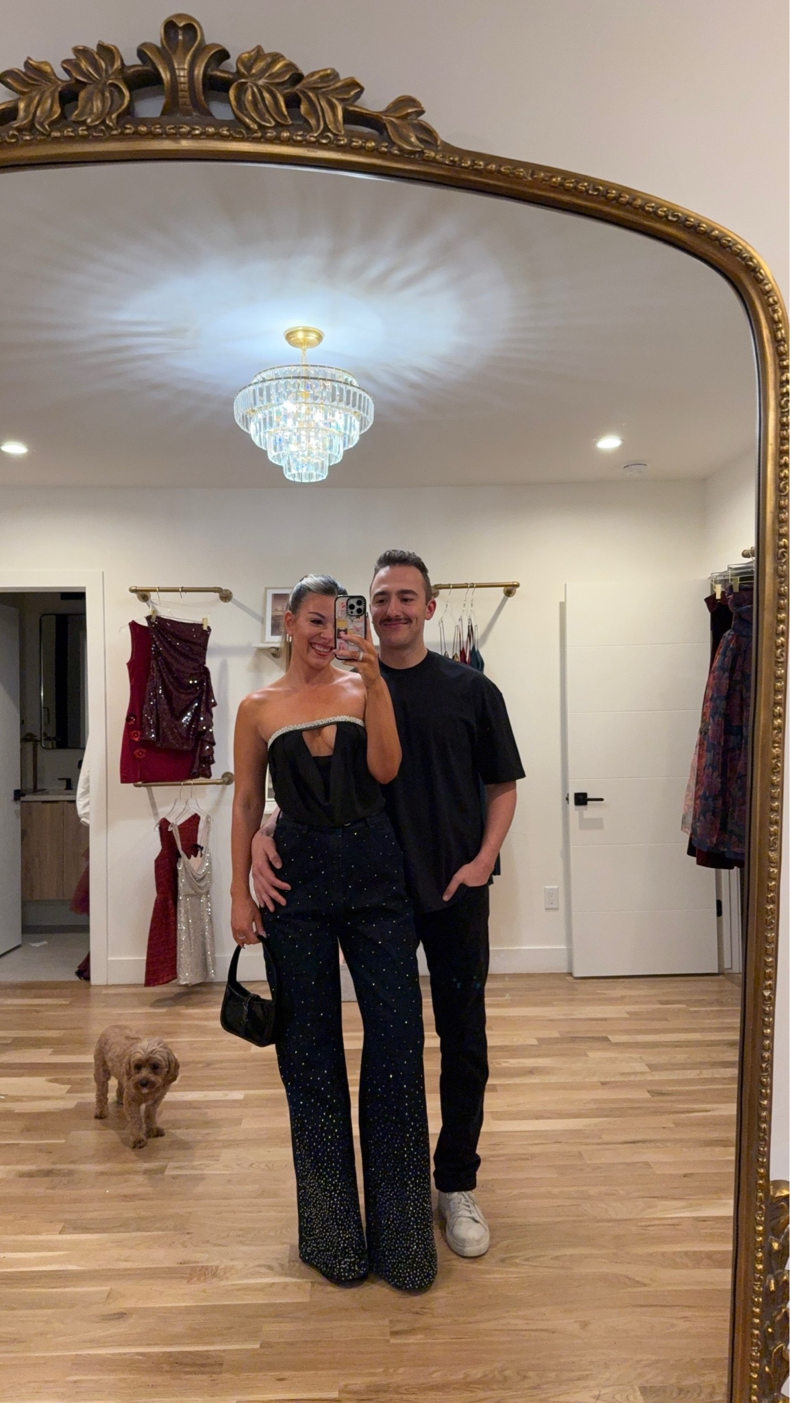 New Year’s Eve party outfit dark denim jeans with sequins and black strapless top concert outfit

Wearing my usual smalls/2 

Dibs code: Emerson [unbothered bronze & strawberry summer]

#LTKHoliday #LTKSeasonal #LTKParties