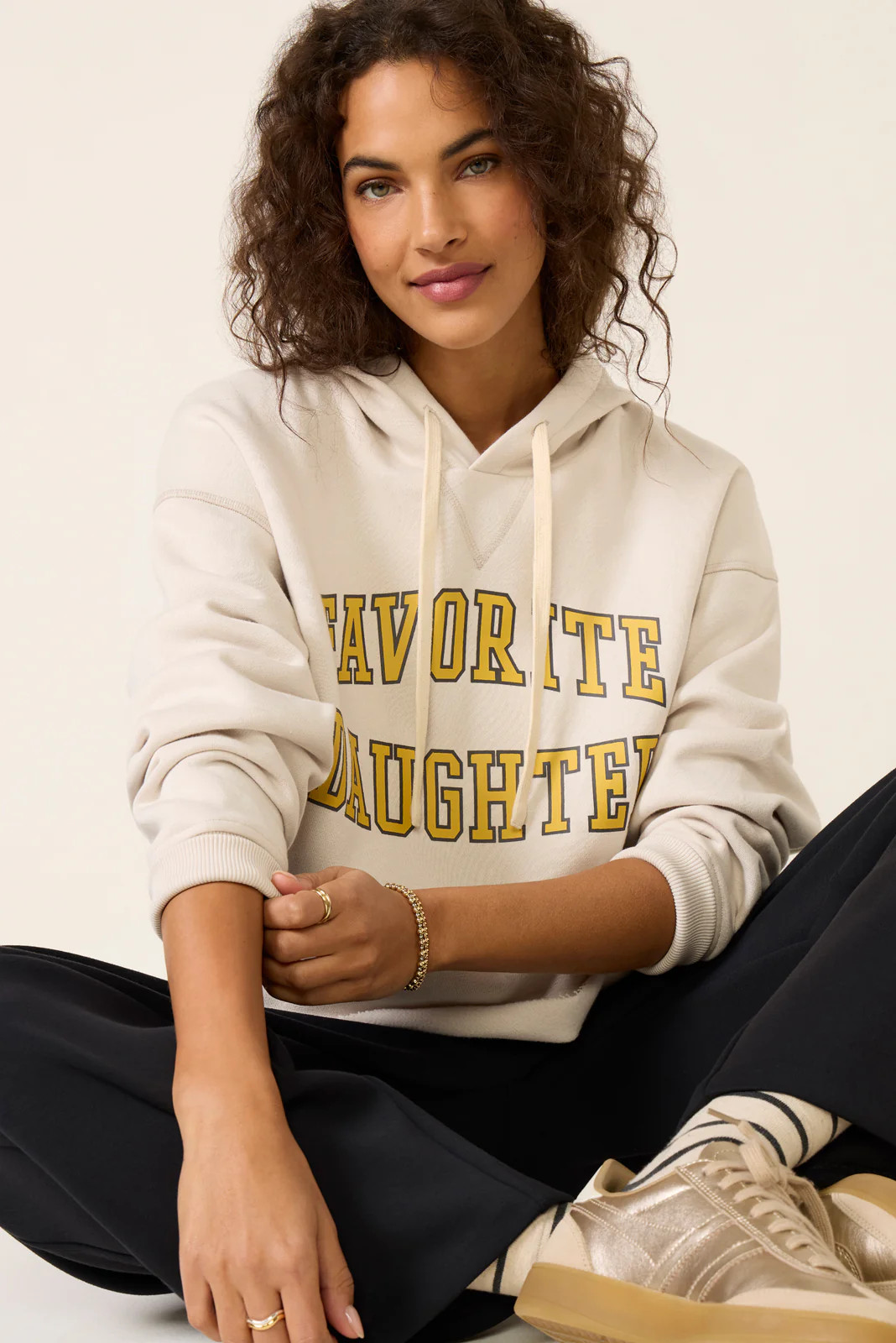The Cropped Collegiate Hoodie | Evereve