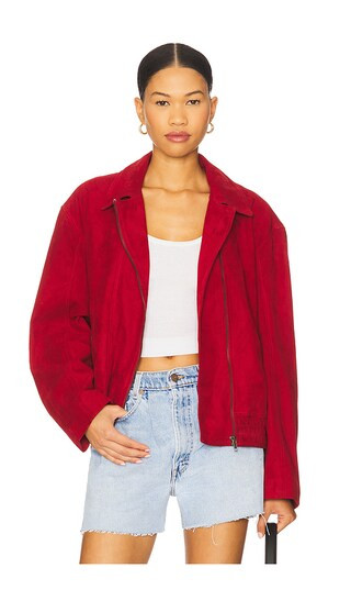 x REVOLVE Rex Bomber Jacket in Lava Red | Revolve Clothing (Global)